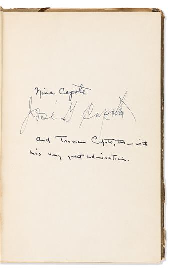 Capote, Truman (1924-1984) Other Voices, Other Rooms, First Edition, Inscribed by Capote, his Mother & Stepfather.